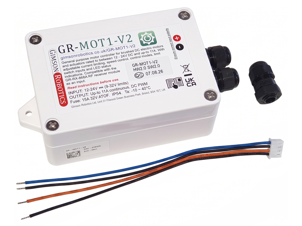 Motor controller enclosure with a printed product label