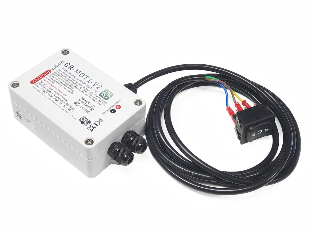 Motor controller supplied with a pre-wired rocker switch harness