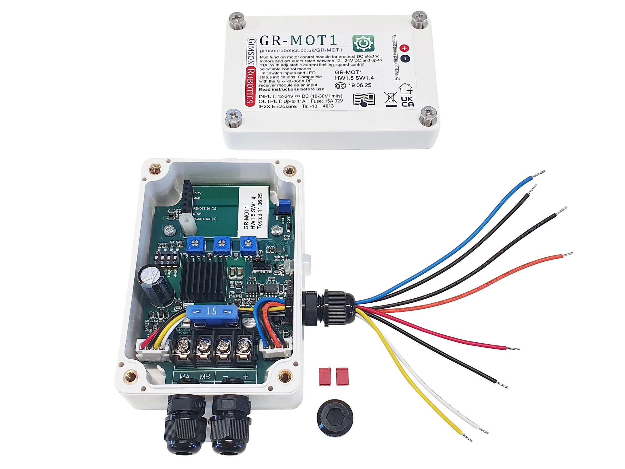 GR-MOT1 General Purpose Motor Control Module (12-24V DC) – Gimson Robotics